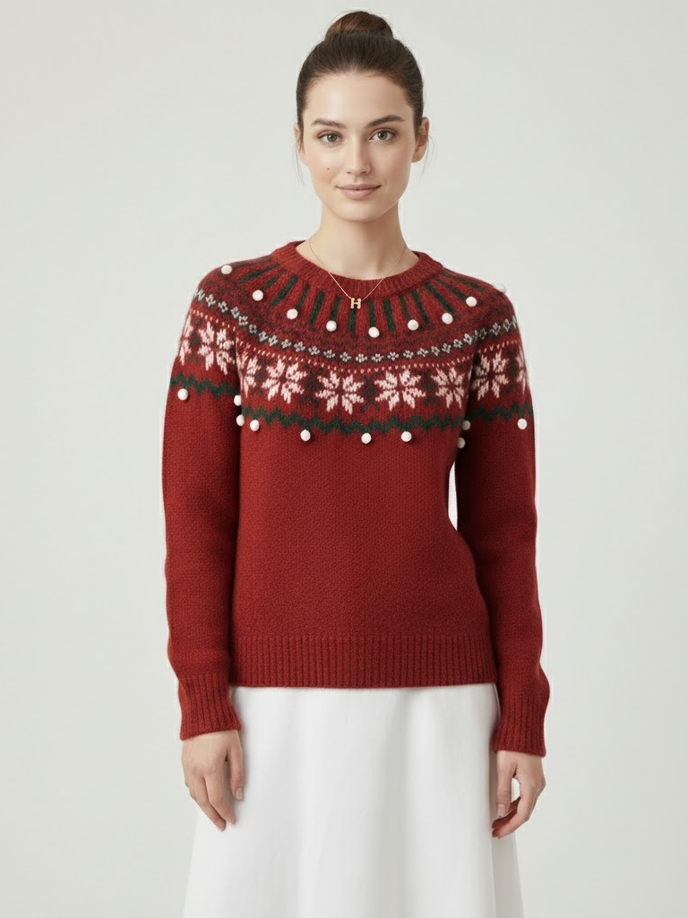 Christmas Viscose Pullover Sweater